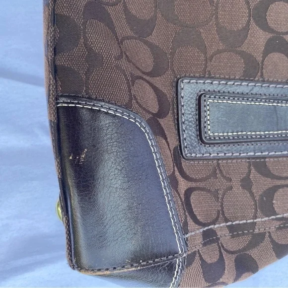 Coach 11062  Hampton Signature Handbag Brown on Brown - Picture 8 of 16